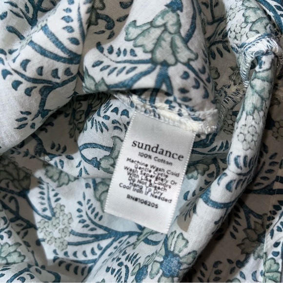 Sundance Cotton Boho Dainty Floral Fall Colors Print Long Sleeve Top Size Small - Picture 8 of 8